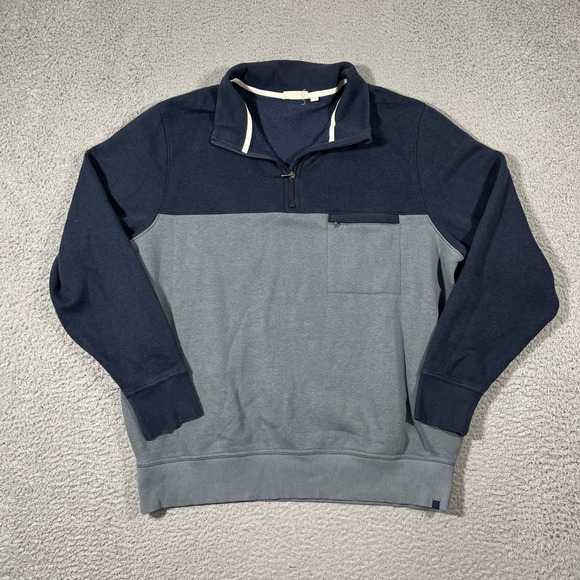 tasc Performance Pullover Bamboo Mens XL Blue Pullover 1/4 Zip Casual Preppy - Picture 1 of 8